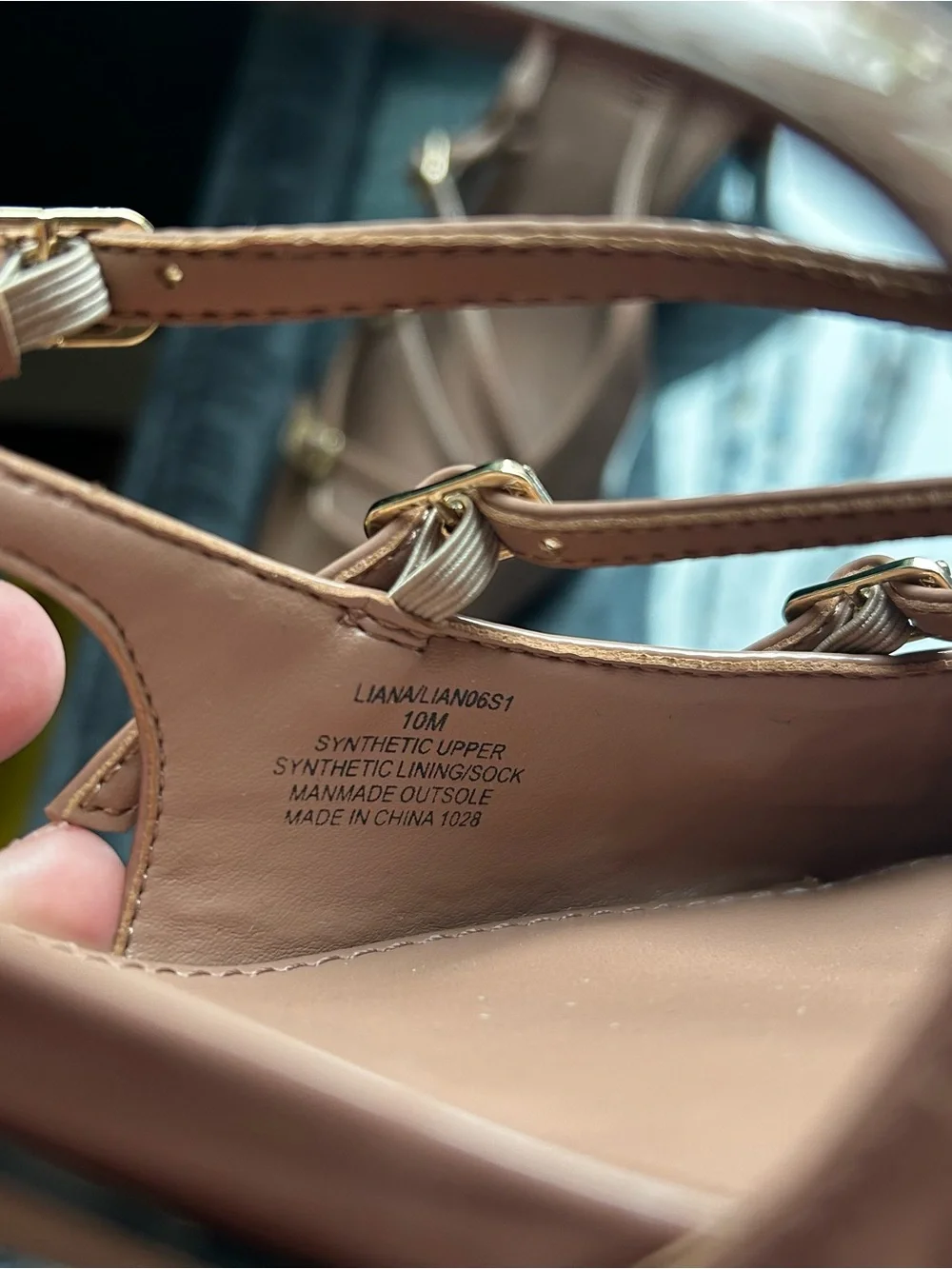 Steve Madden Brown Pointed Slingback Pumps with Gold Buckles